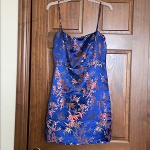Vintage navy floral dress